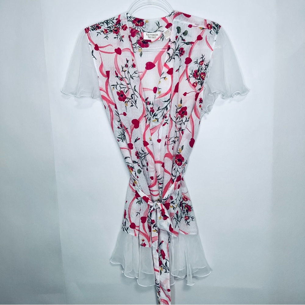 Victoria Secret Vintage Gold Floral Hearts Robe